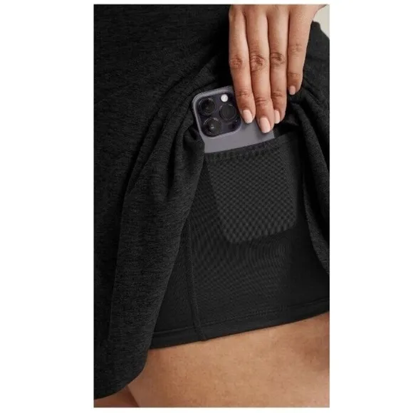 Beyond Yoga Hot Shot Circle Skirt Skort Dark Night Black NWT Size 2X