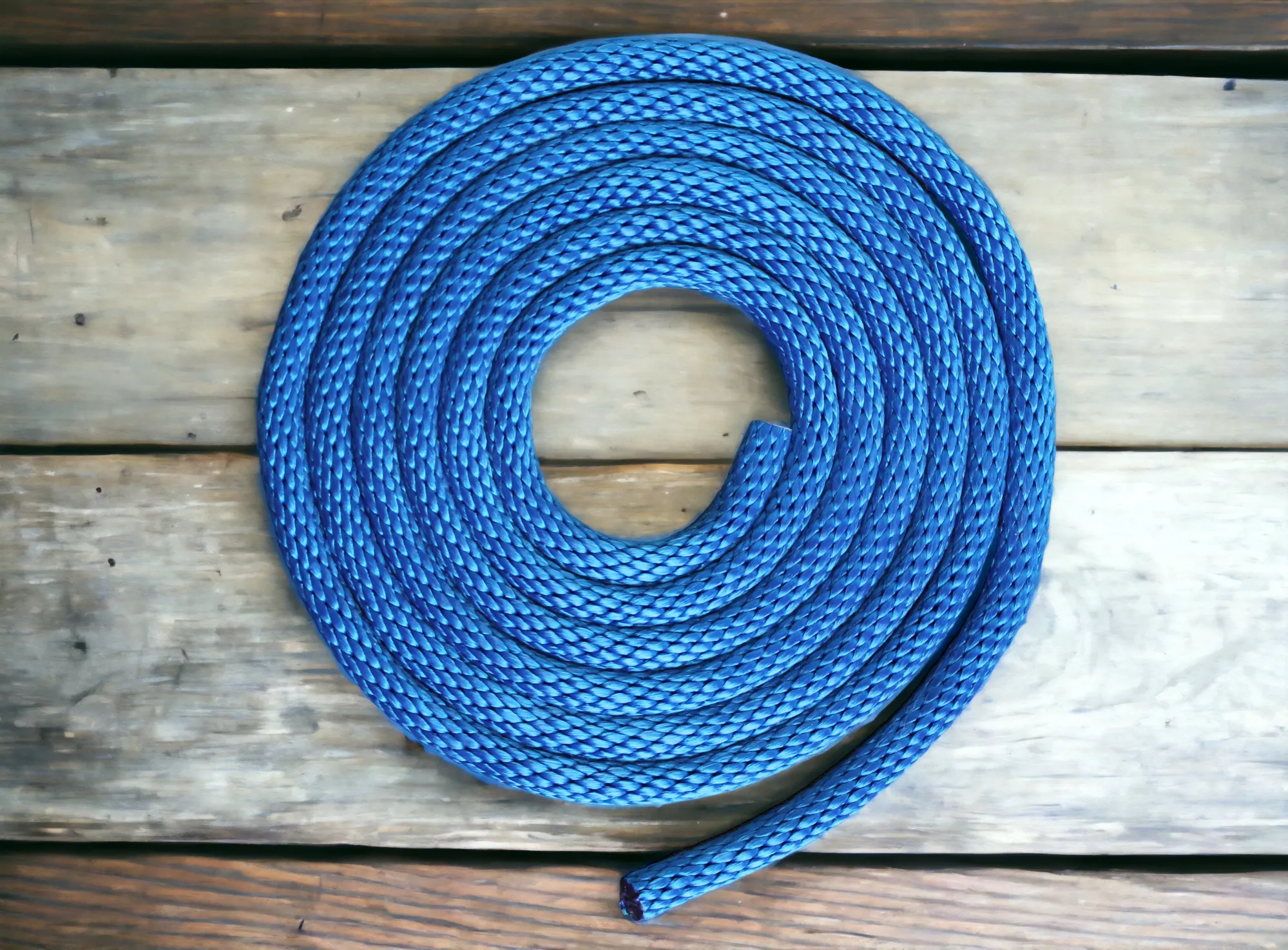 Blue Solid Braided Multifilament Polypropylene Rope