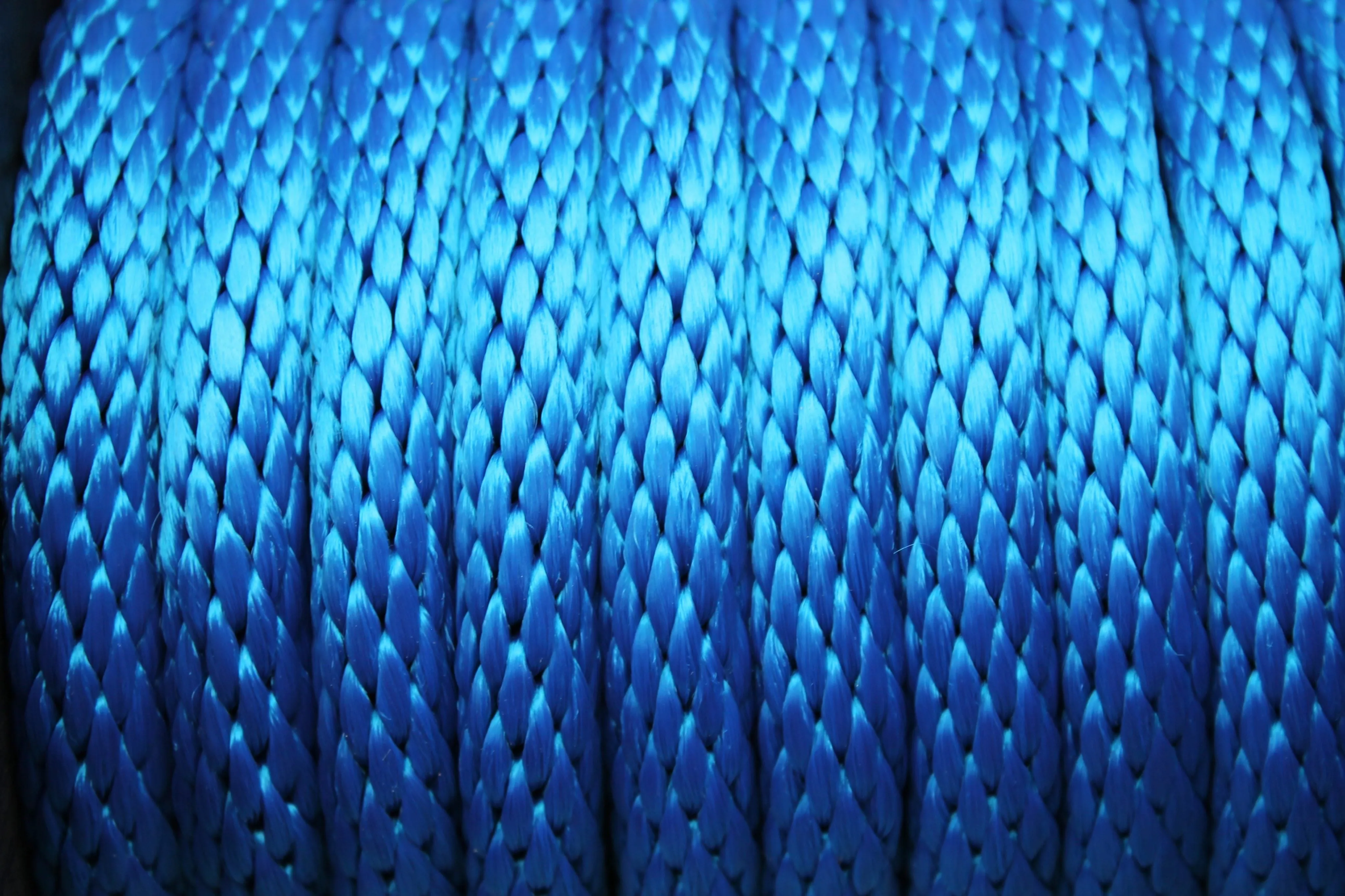 Blue Solid Braided Multifilament Polypropylene Rope