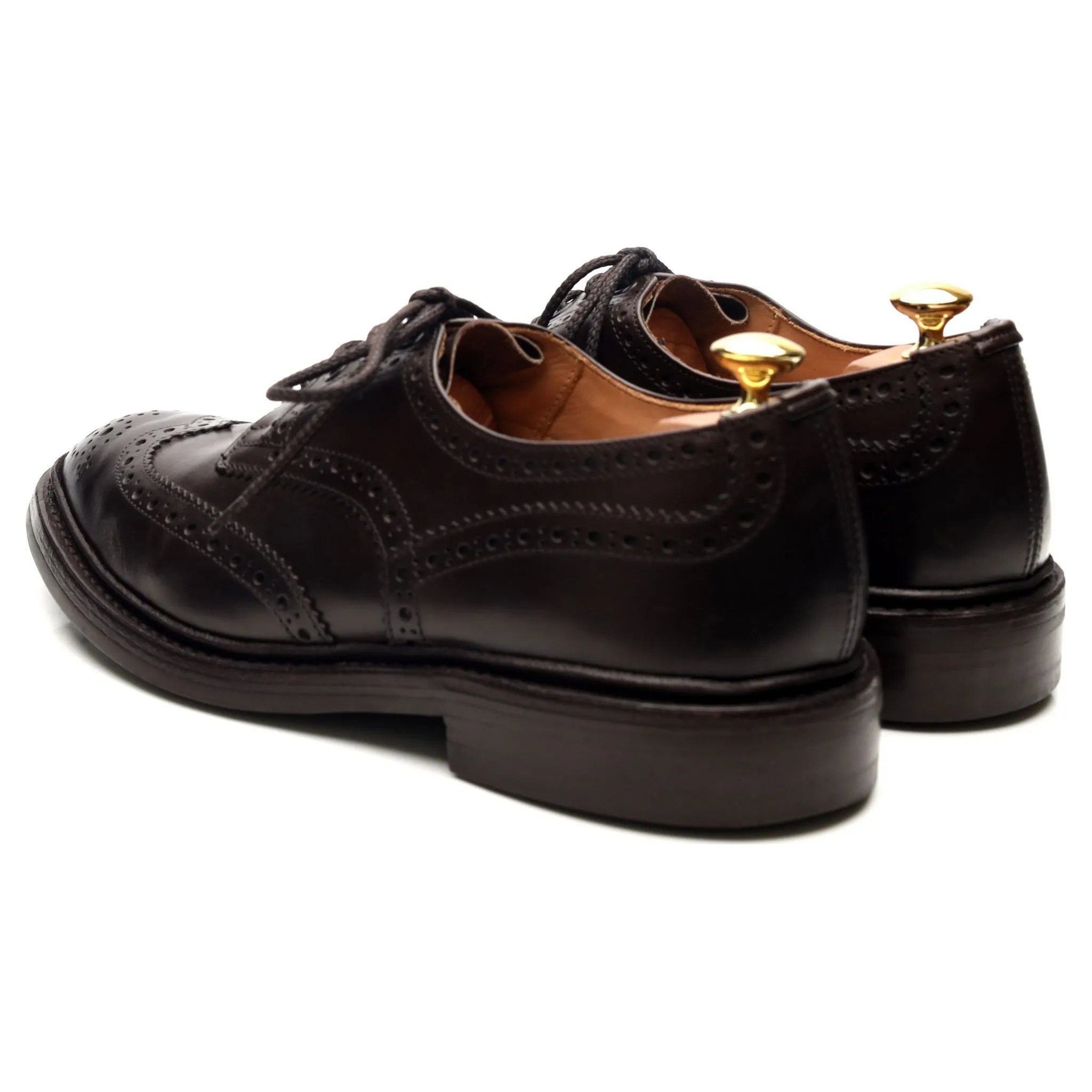 'Bourton' Dark Brown Leather Derby Brogues UK 8