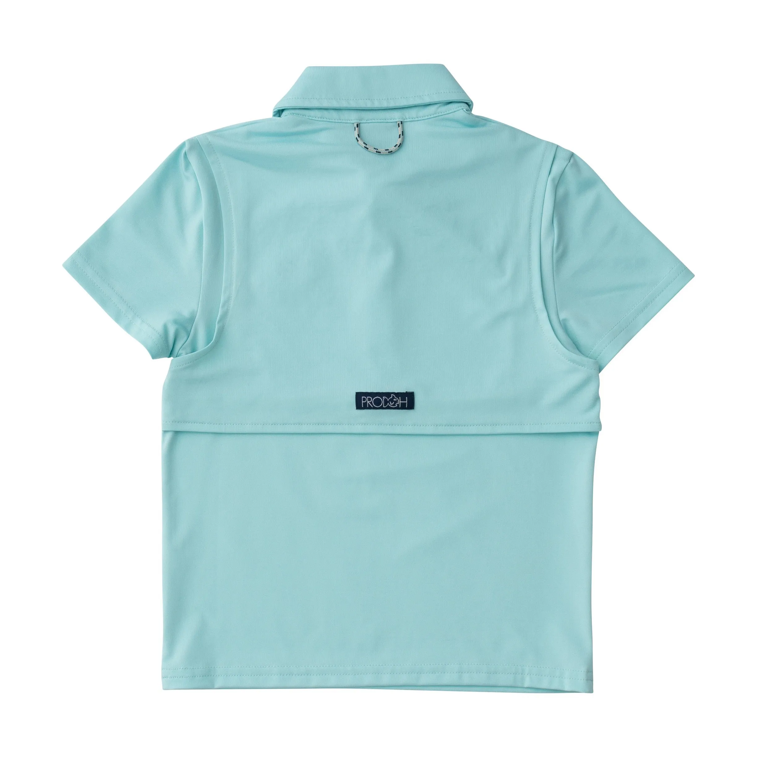 Boys Short Sleeve Pro Performance Polo in Waterspout Green