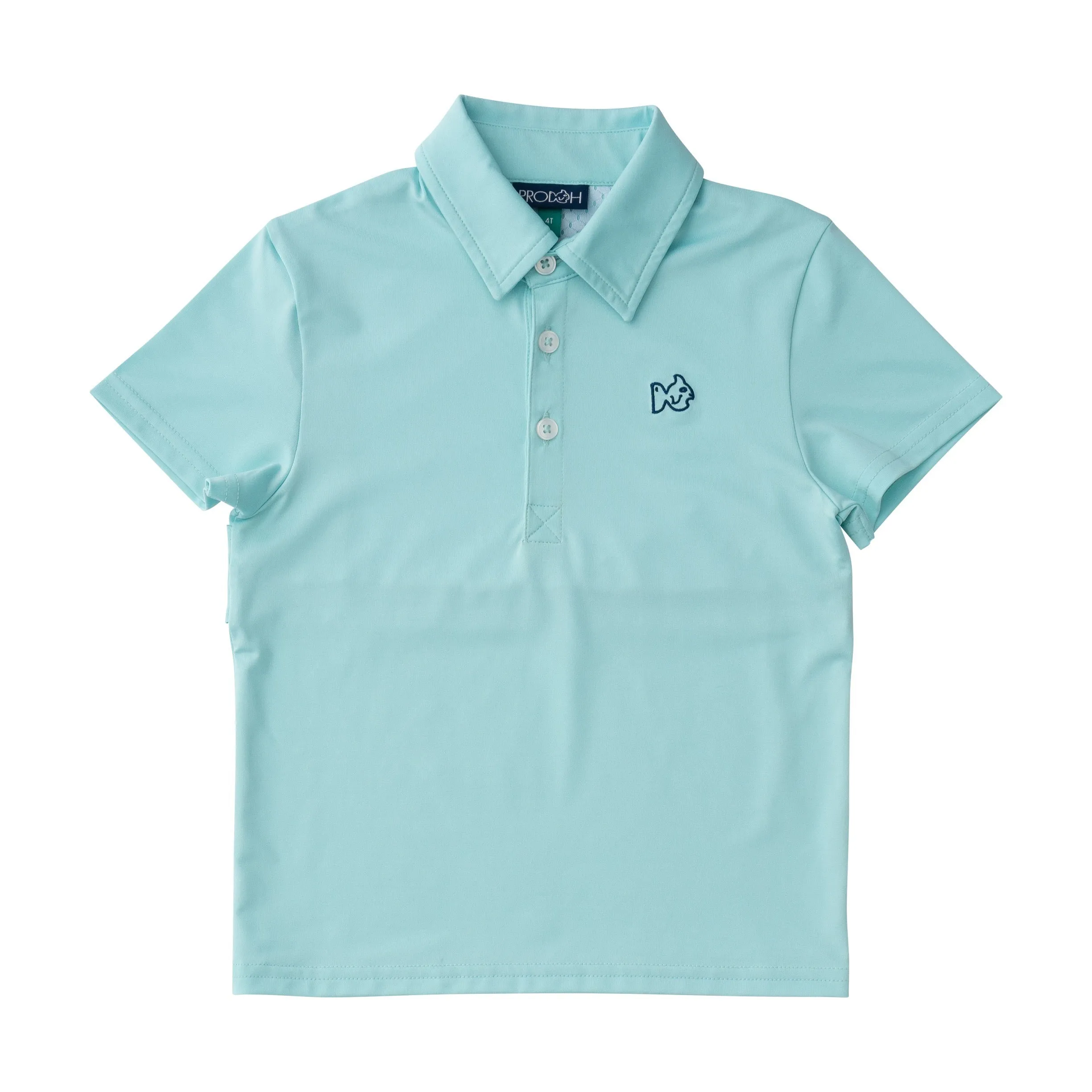 Boys Short Sleeve Pro Performance Polo in Waterspout Green