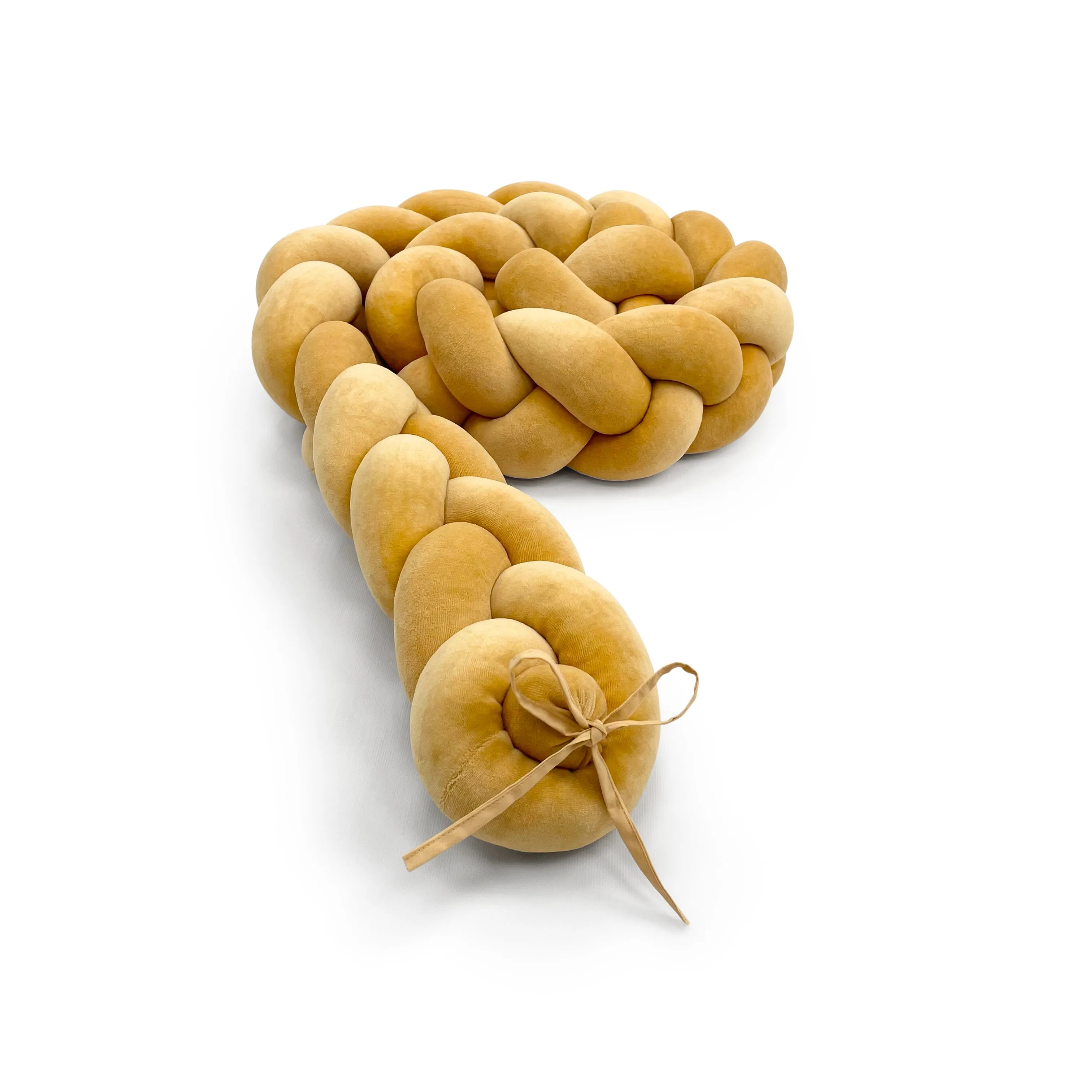 Braided Protective Velour Bumper Mustard Yellow