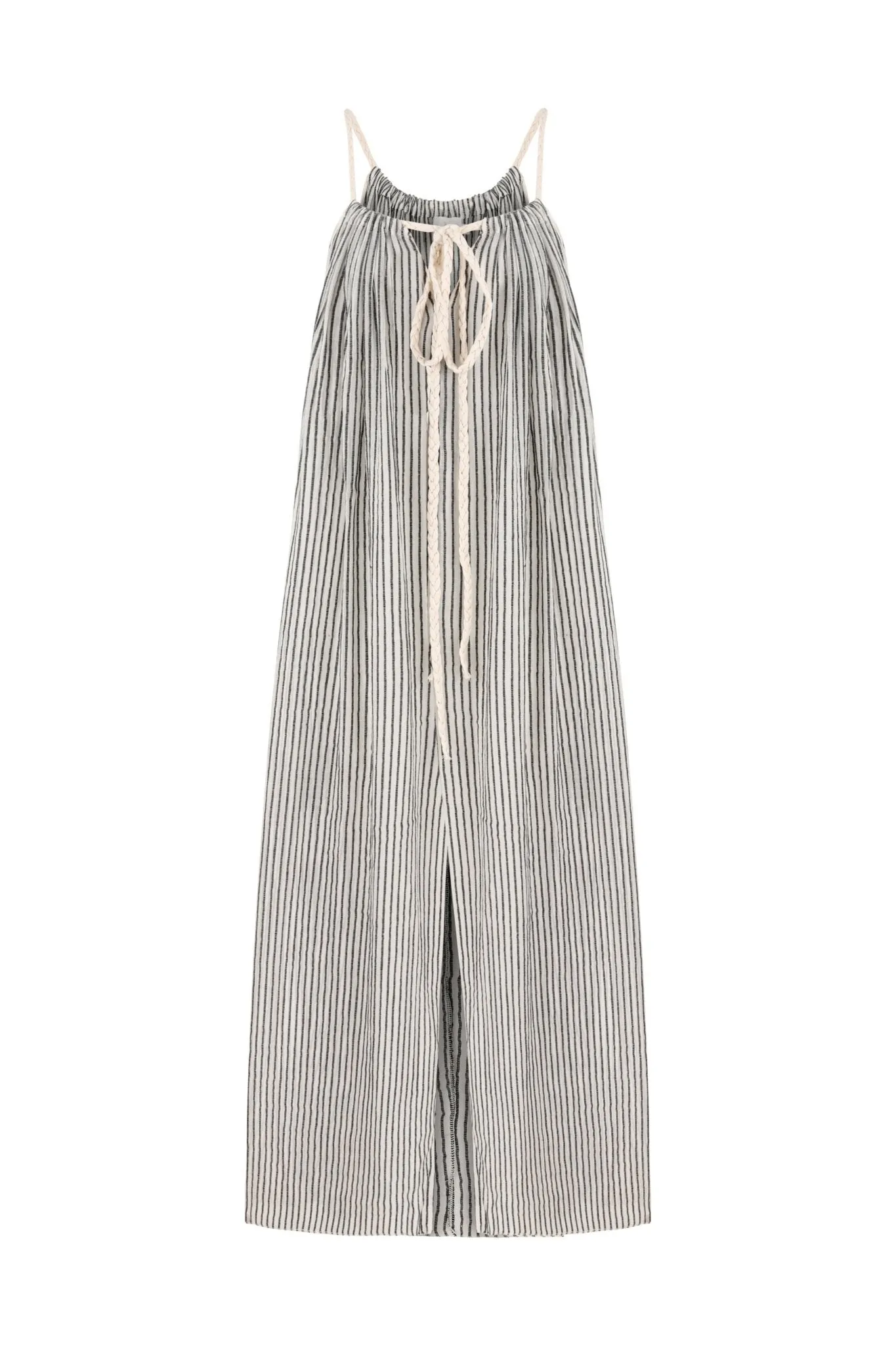 Breeze Beach Dress - Black Stripes