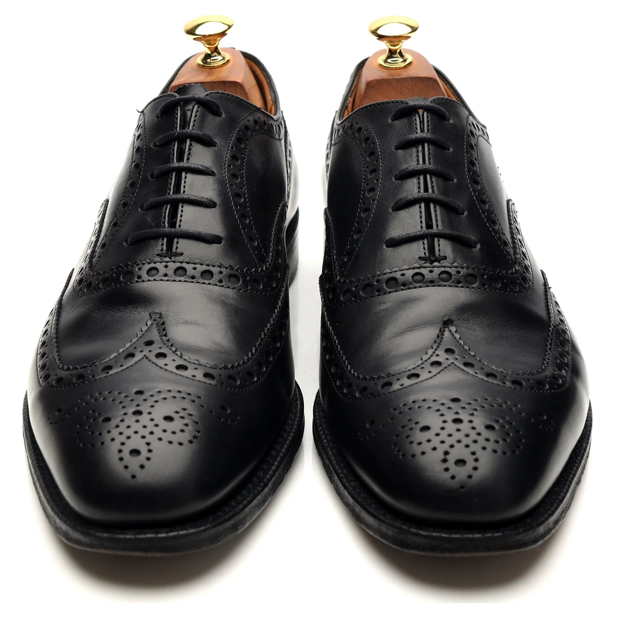 'Brisbane' Black Leather Oxford Brogues UK 10 F