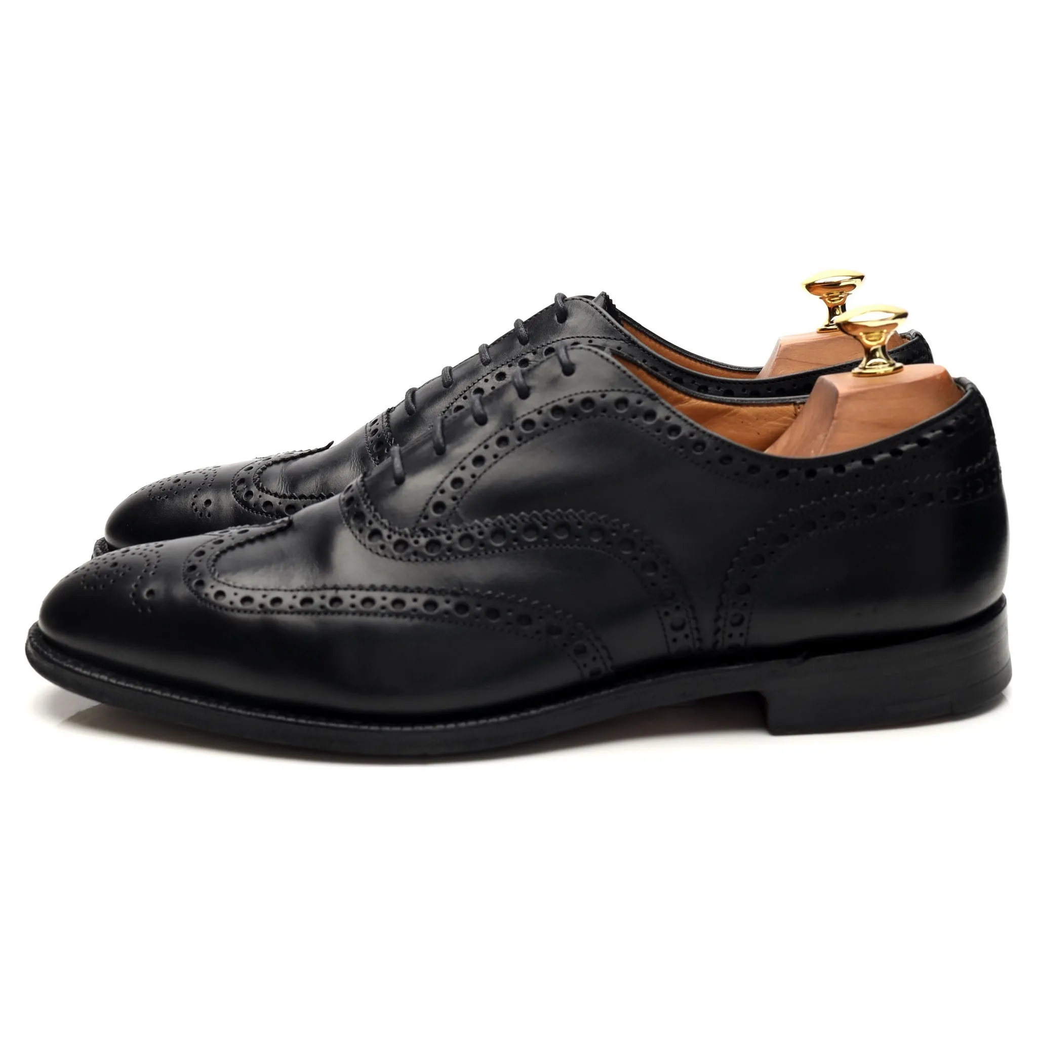 'Brisbane' Black Leather Oxford Brogues UK 10 F
