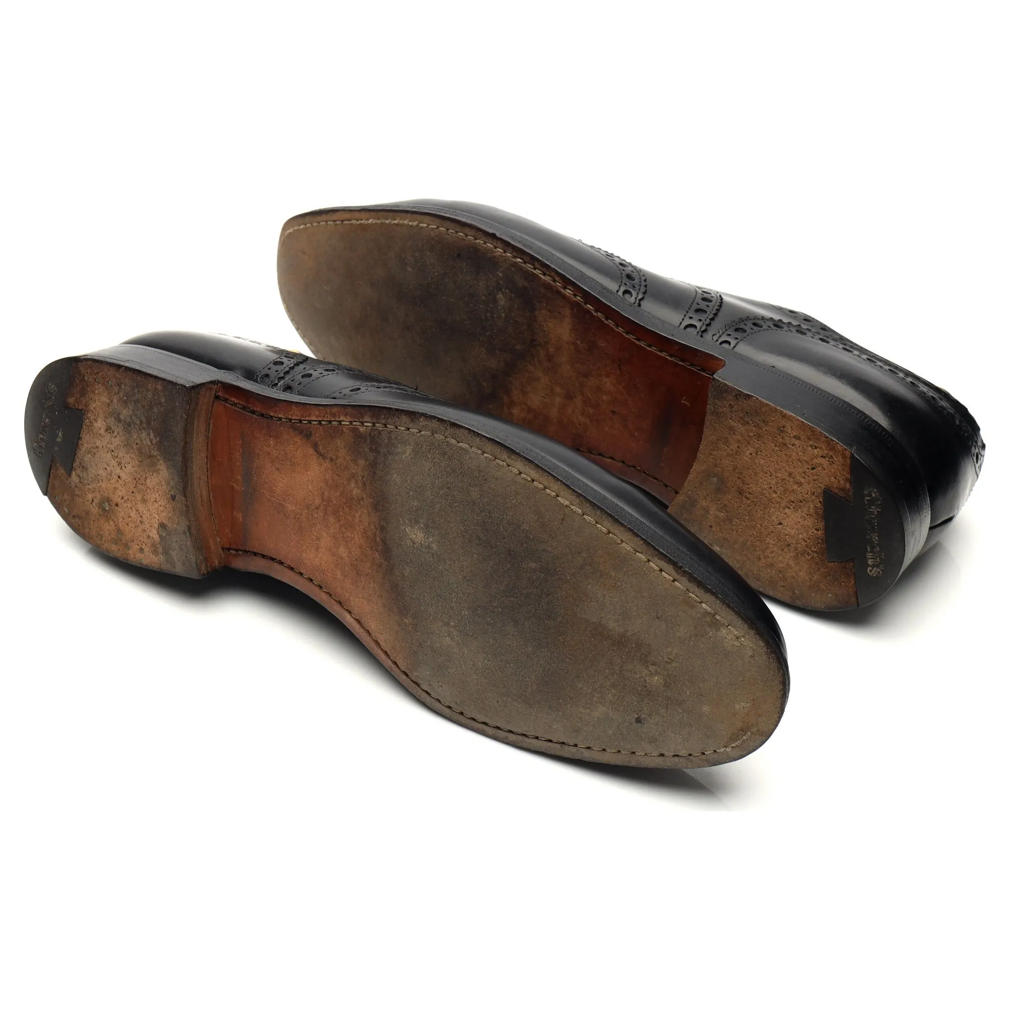 'Brisbane' Black Leather Oxford Brogues UK 10 F