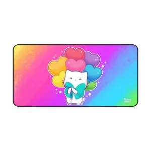 Bubble Kittea Love Balloons Desk Mat