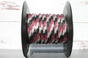 Burgundy, Black, & Silver Solid Braided Multifilament Polypropylene Rope