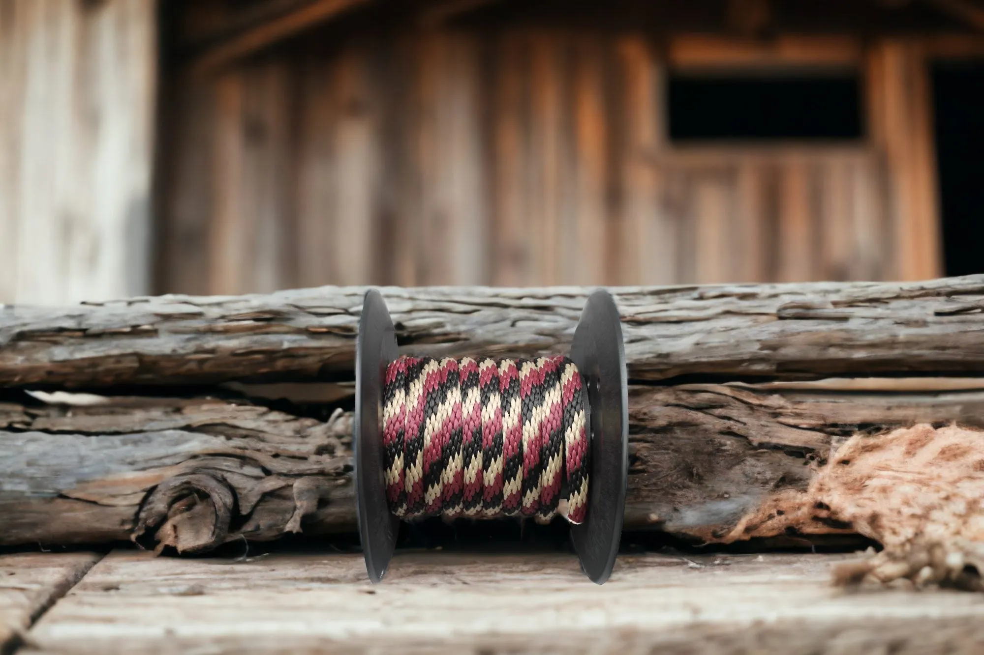 Burgundy, Black, & Tan Solid Braided Multifilament Polypropylene Rope