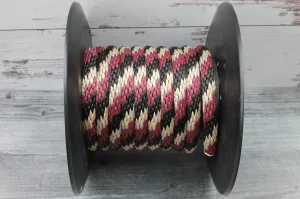 Burgundy, Black, & Tan Solid Braided Multifilament Polypropylene Rope