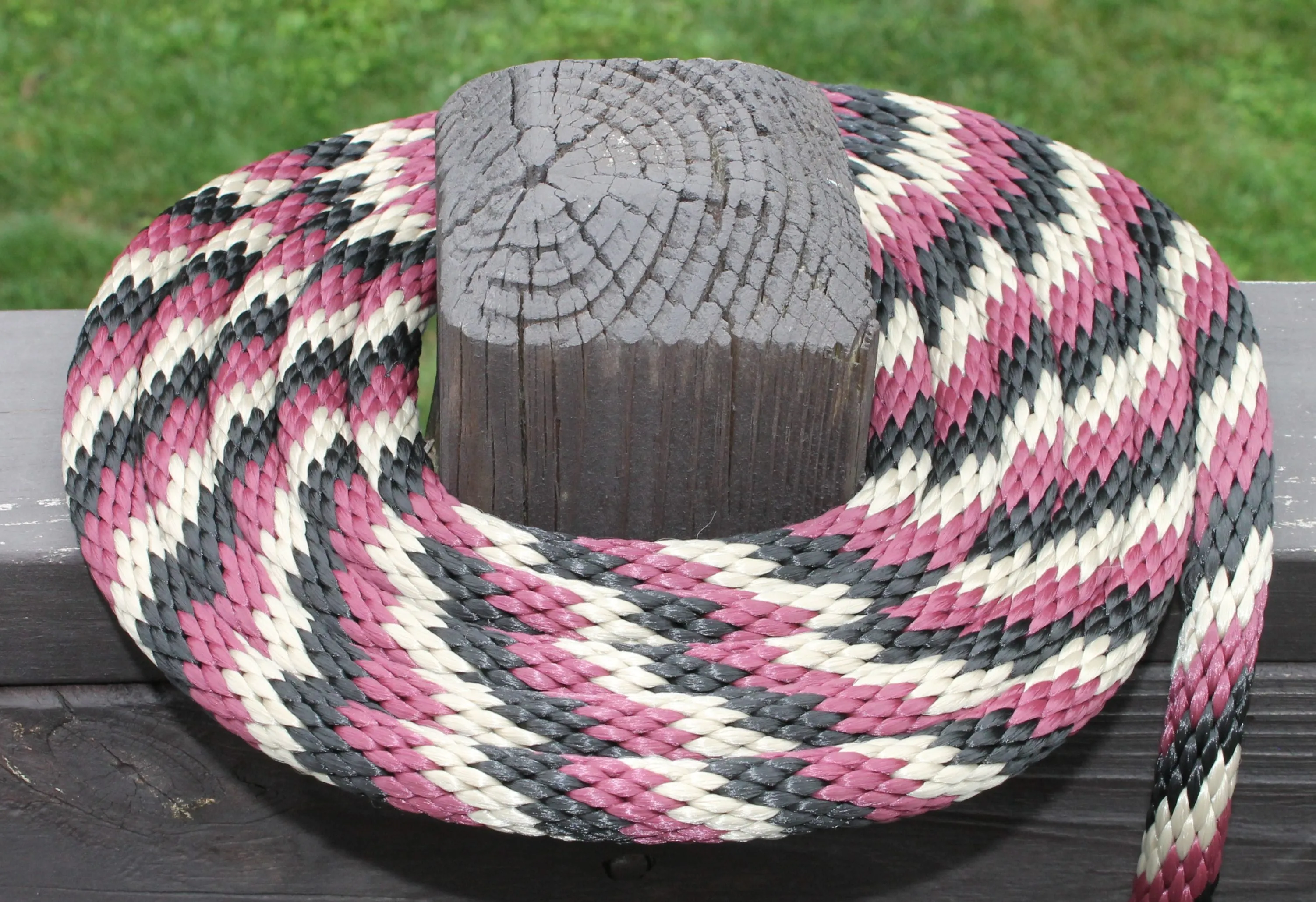 Burgundy, Black, & Tan Solid Braided Multifilament Polypropylene Rope
