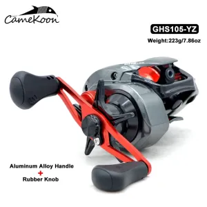 CAMEKOON Baitcasting Reels Left/Right Hand 7.3:1 Ultra Smooth Saltwater Bait Caster Wheel with Magnetic Brake Coil