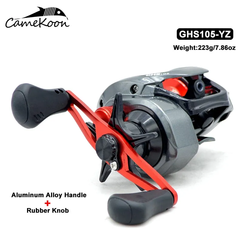 CAMEKOON Baitcasting Reels Left/Right Hand 7.3:1 Ultra Smooth Saltwater Bait Caster Wheel with Magnetic Brake Coil