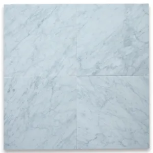 Carrara White Italian Carrera Marble 12x12 Tile Polished - 200 sq.ft.