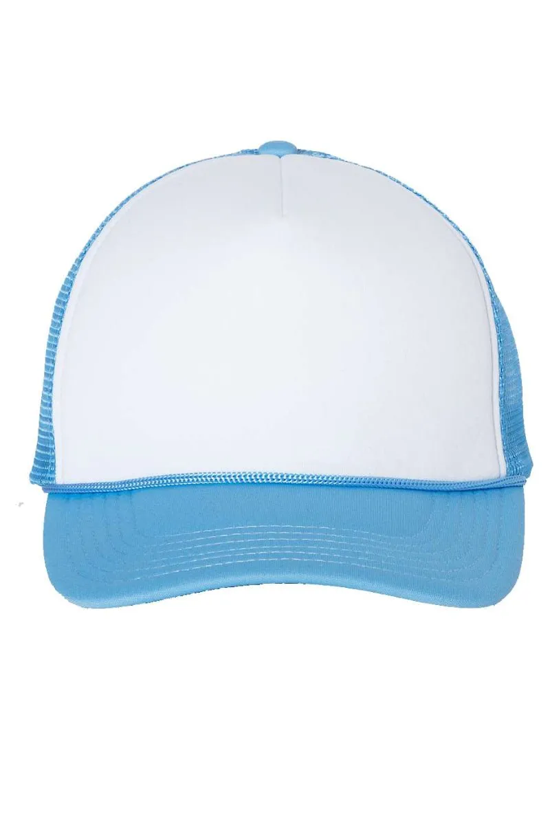 Checkered Salty Palm Trees Foam Mesh Back Trucker Cap