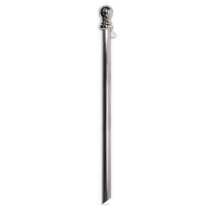 Chrome Finish Aluminum Flagpole W/ Anti Wrap Tube