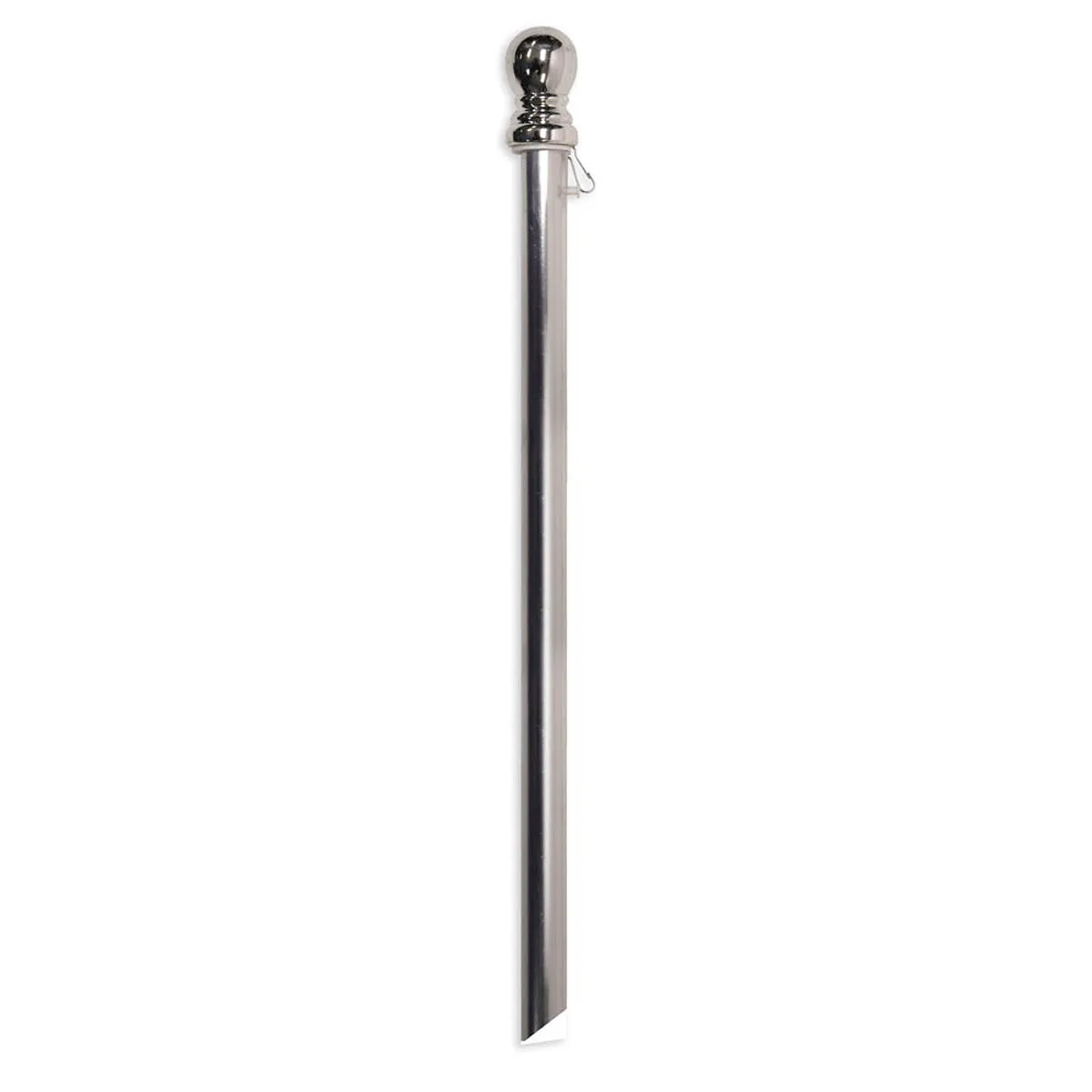 Chrome Finish Aluminum Flagpole W/ Anti Wrap Tube