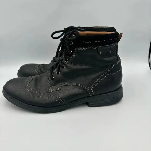 Clarks Mens Devington Hi Wingtip Lace Up Business Casual Ankle Boots 9