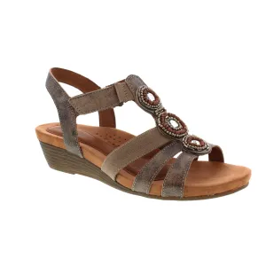 Cobb Hill Hollywood Jewel Sandal - White/Metallic