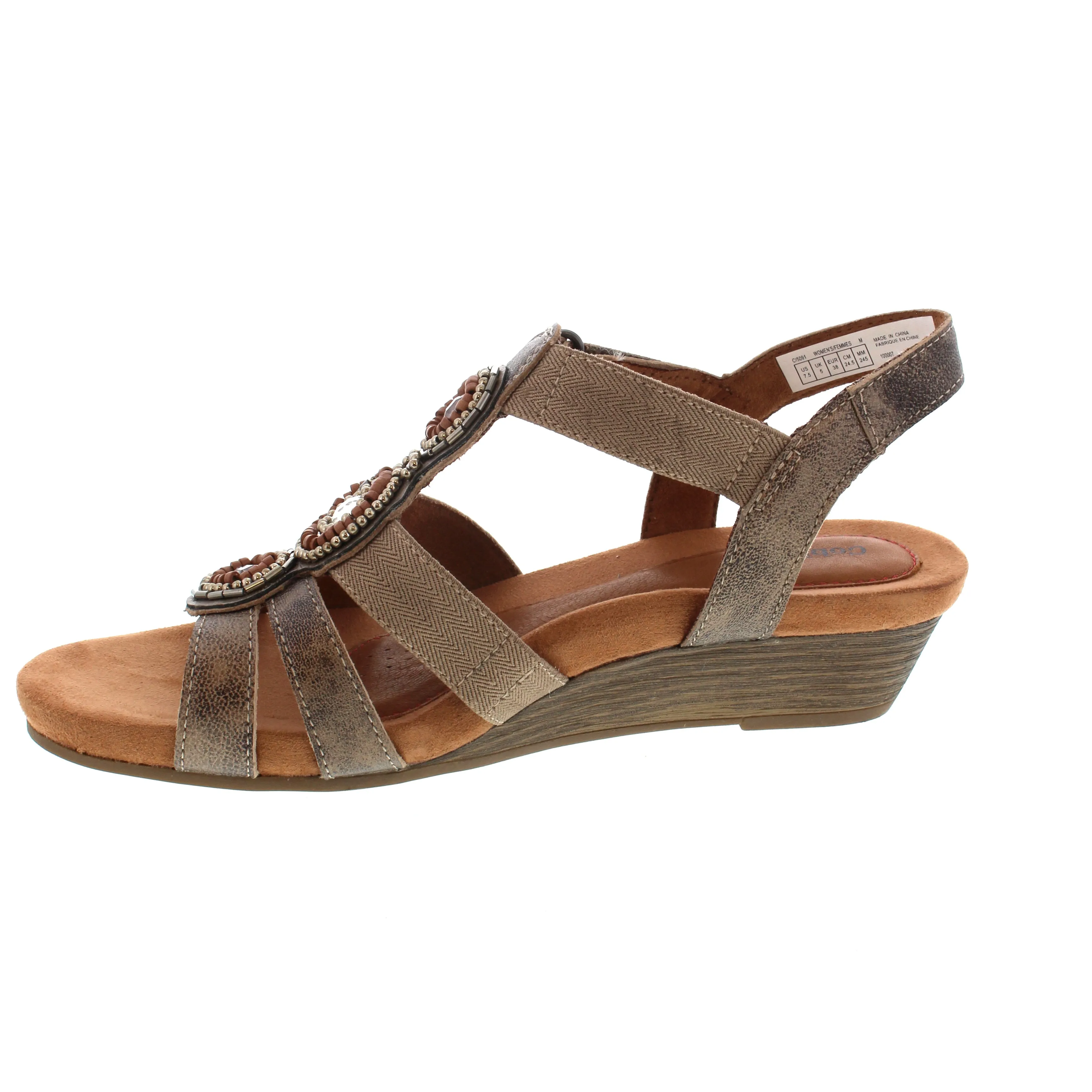 Cobb Hill Hollywood Jewel Sandal - White/Metallic