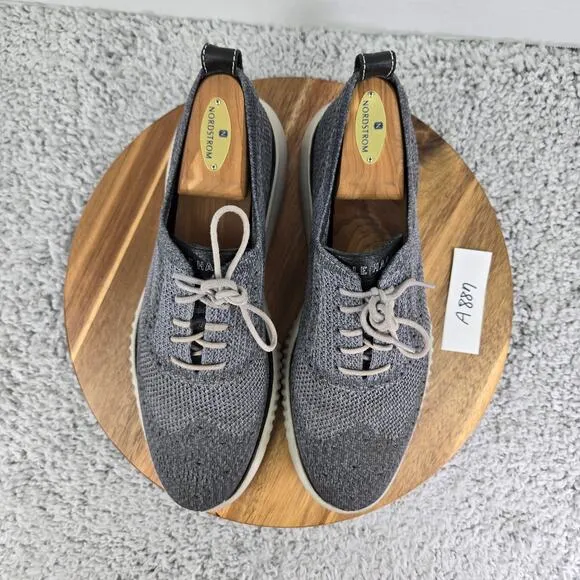 Cole Haan 2.ZeroGrand Gray Stitchlite Wingtip Business Casual Oxford Mens 9 M