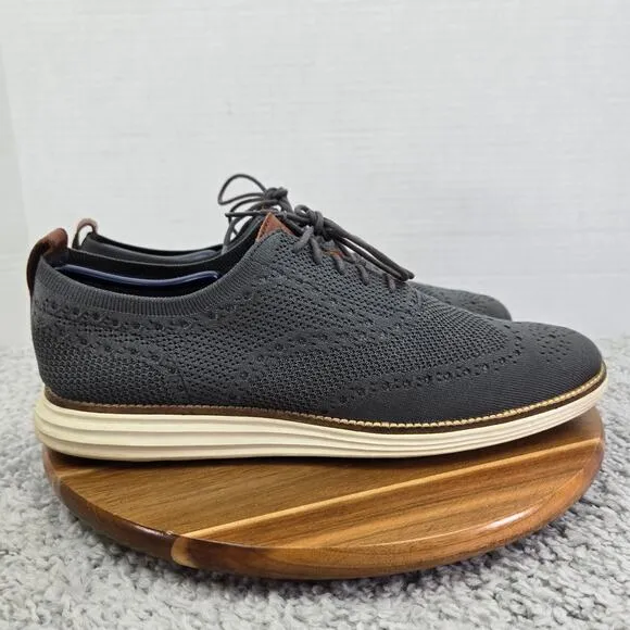 Cole Haan OriginalGrand Gray Stitchlite Business Casual Wingtip Oxford Mens 12 M