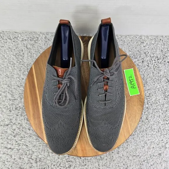 Cole Haan OriginalGrand Gray Stitchlite Business Casual Wingtip Oxford Mens 12 M