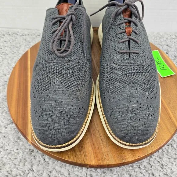 Cole Haan OriginalGrand Gray Stitchlite Business Casual Wingtip Oxford Mens 12 M