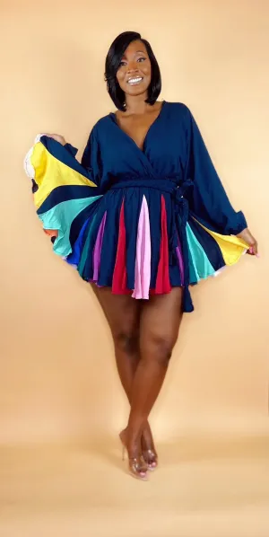 Color Me "Rainbow Mini Dress
