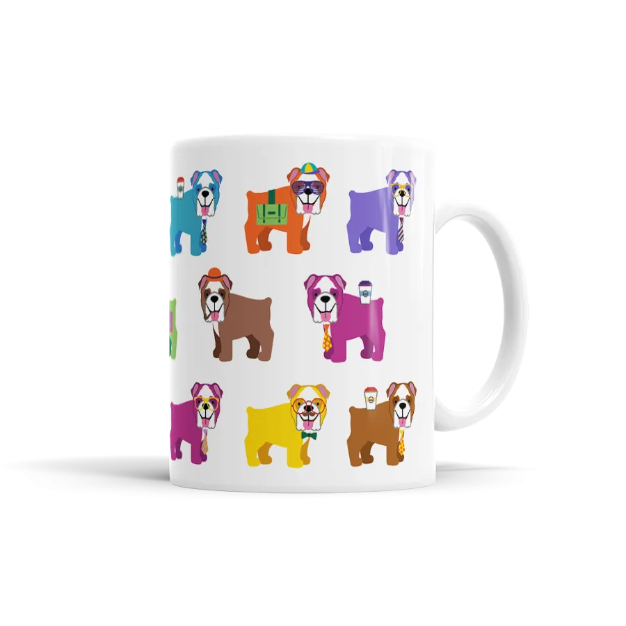 Colorful Bulldog Mug