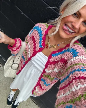 Colorful Cutie Striped Cardigan