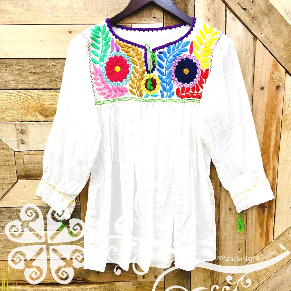 Colorful Embroider Rococo Top - Long Sleeve
