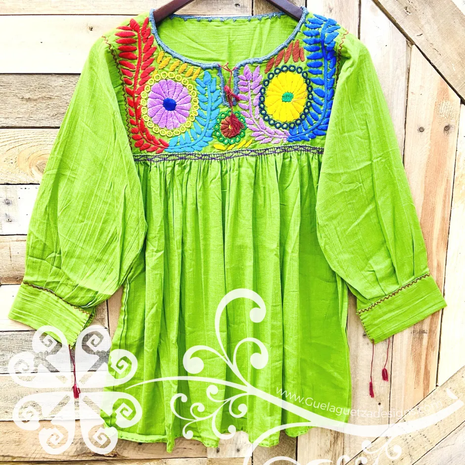 Colorful Embroider Rococo Top - Long Sleeve