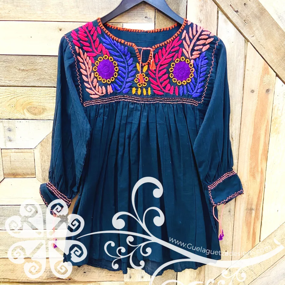 Colorful Embroider Rococo Top - Long Sleeve