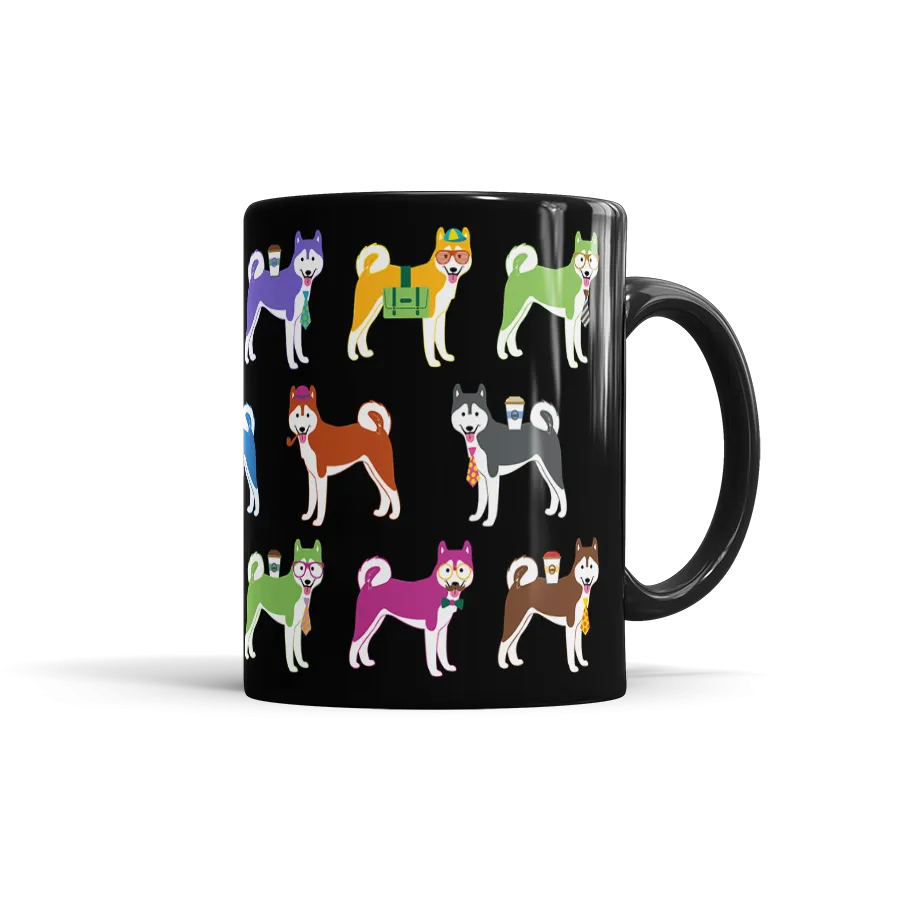 Colorful Husky Mug
