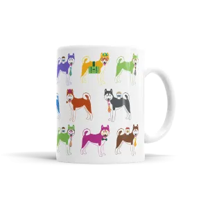 Colorful Husky Mug
