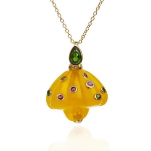 Colorful Mushroom Necklace