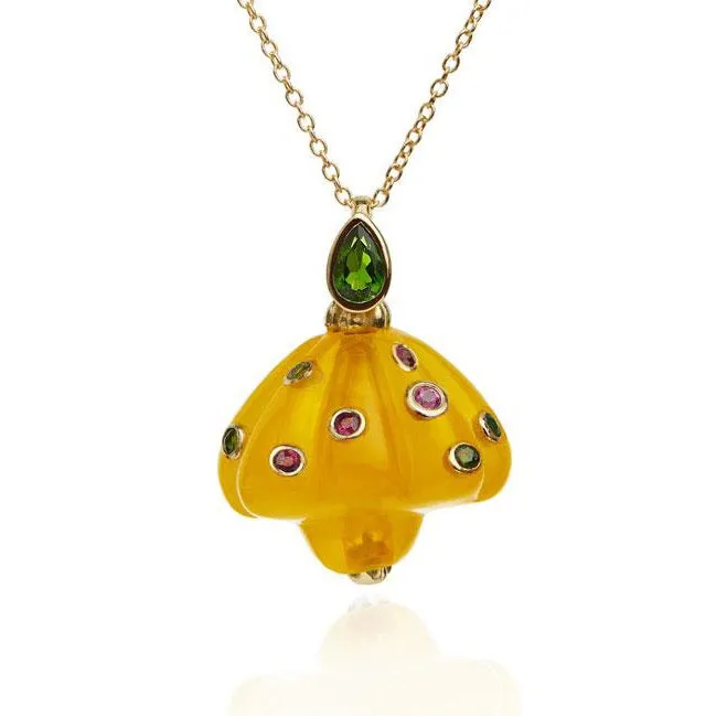Colorful Mushroom Necklace