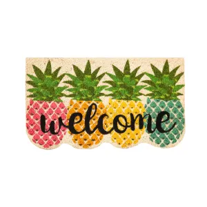 Colorful Pineapples Shaped Coir Mat,2rm417