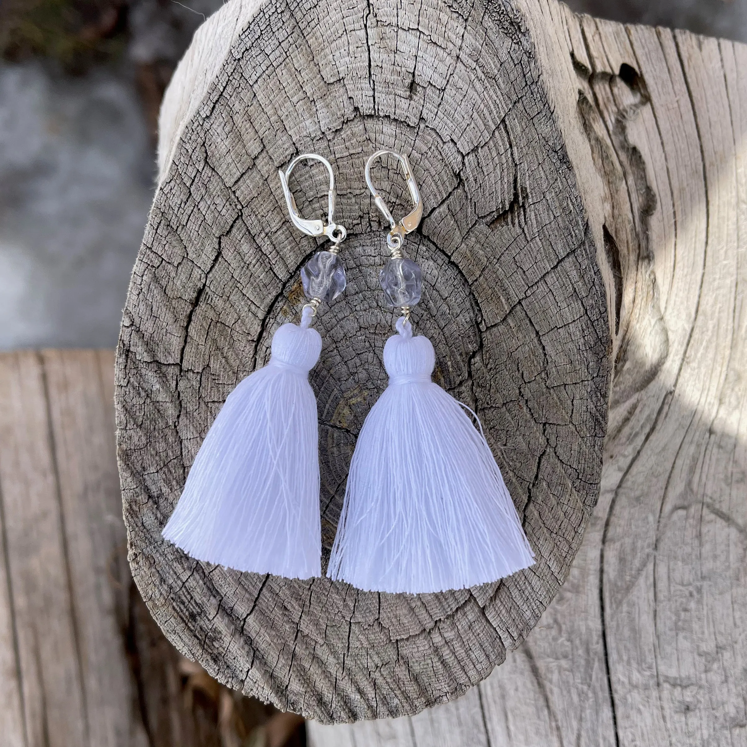 Colorful tassel earrings