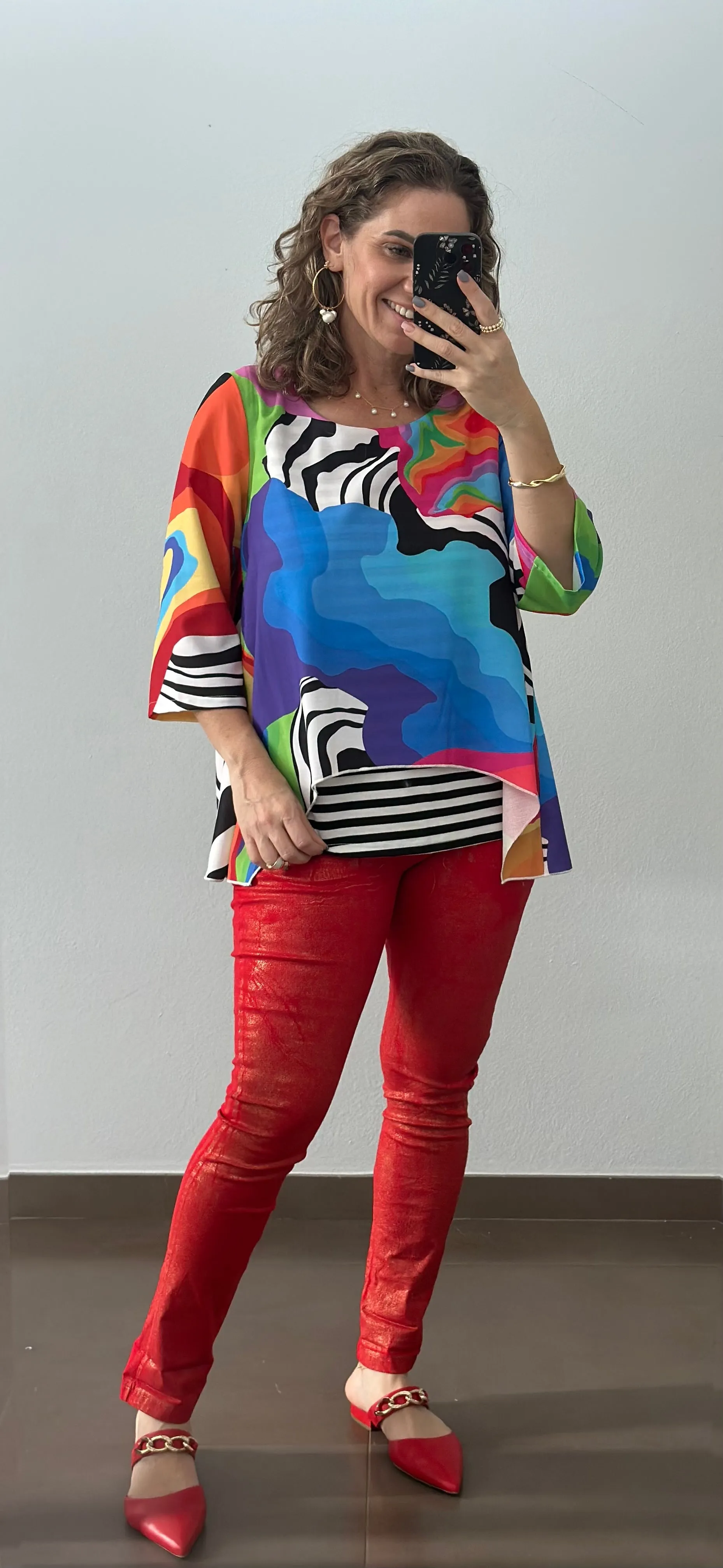 Colorful Zebra Blouse