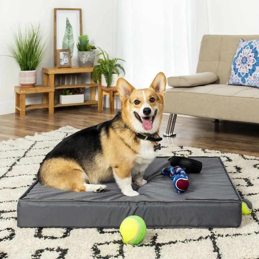 Comfy Memory Foam Dog Bed with Removable Grey Machine Washable Cover