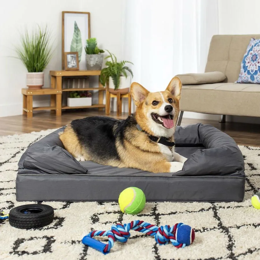 Comfy Memory Foam Dog Bed with Removable Grey Machine Washable Cover