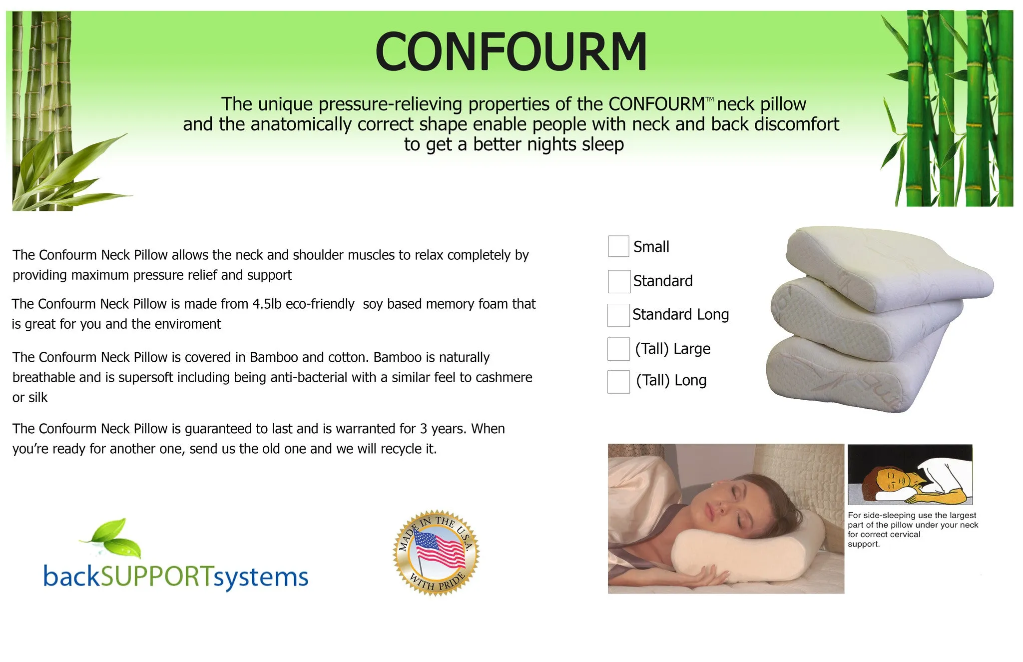 Confourm Neck Pillows / Bamboo Neck Pillows