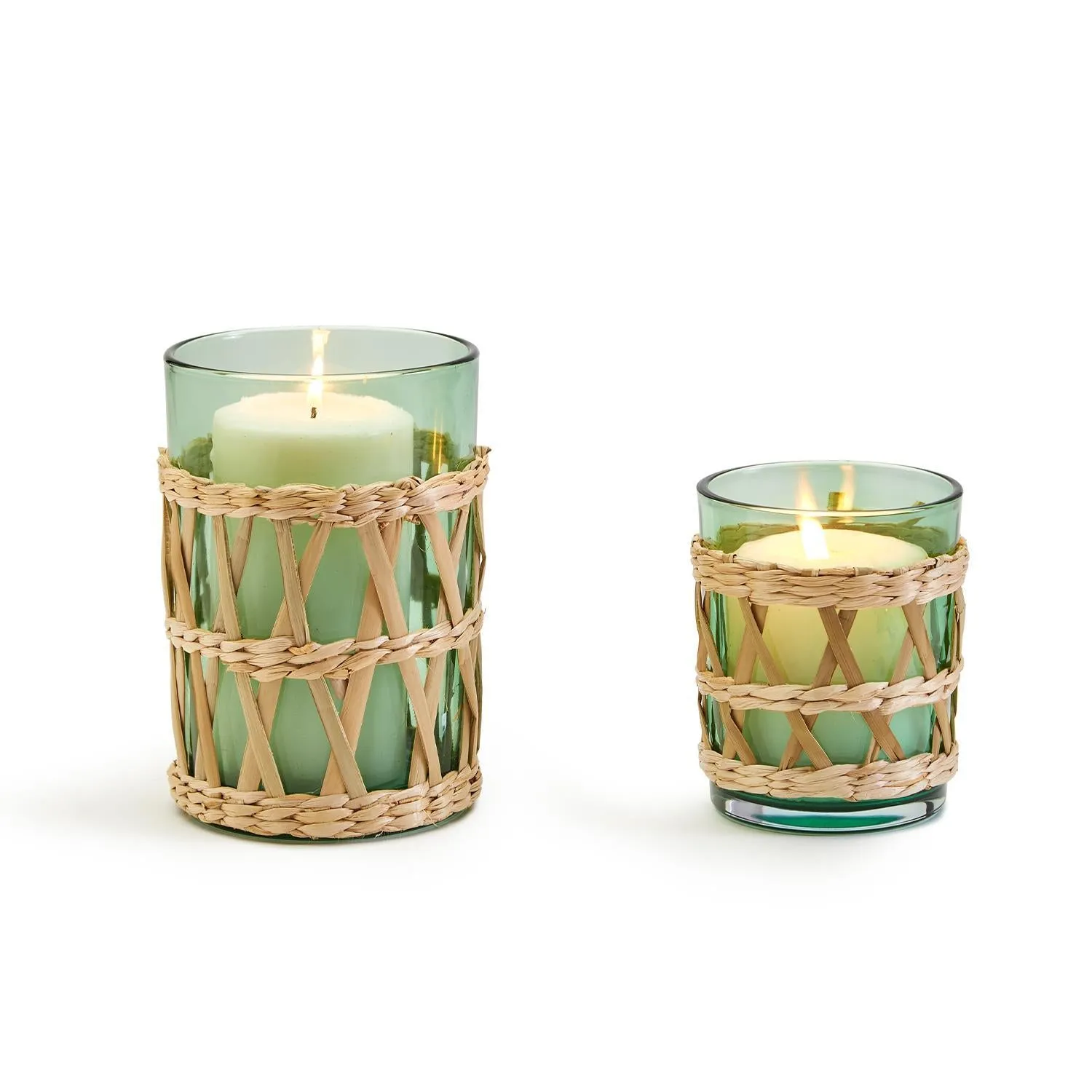 Countryside Rattan/Glass Weave Cachepots/Vases