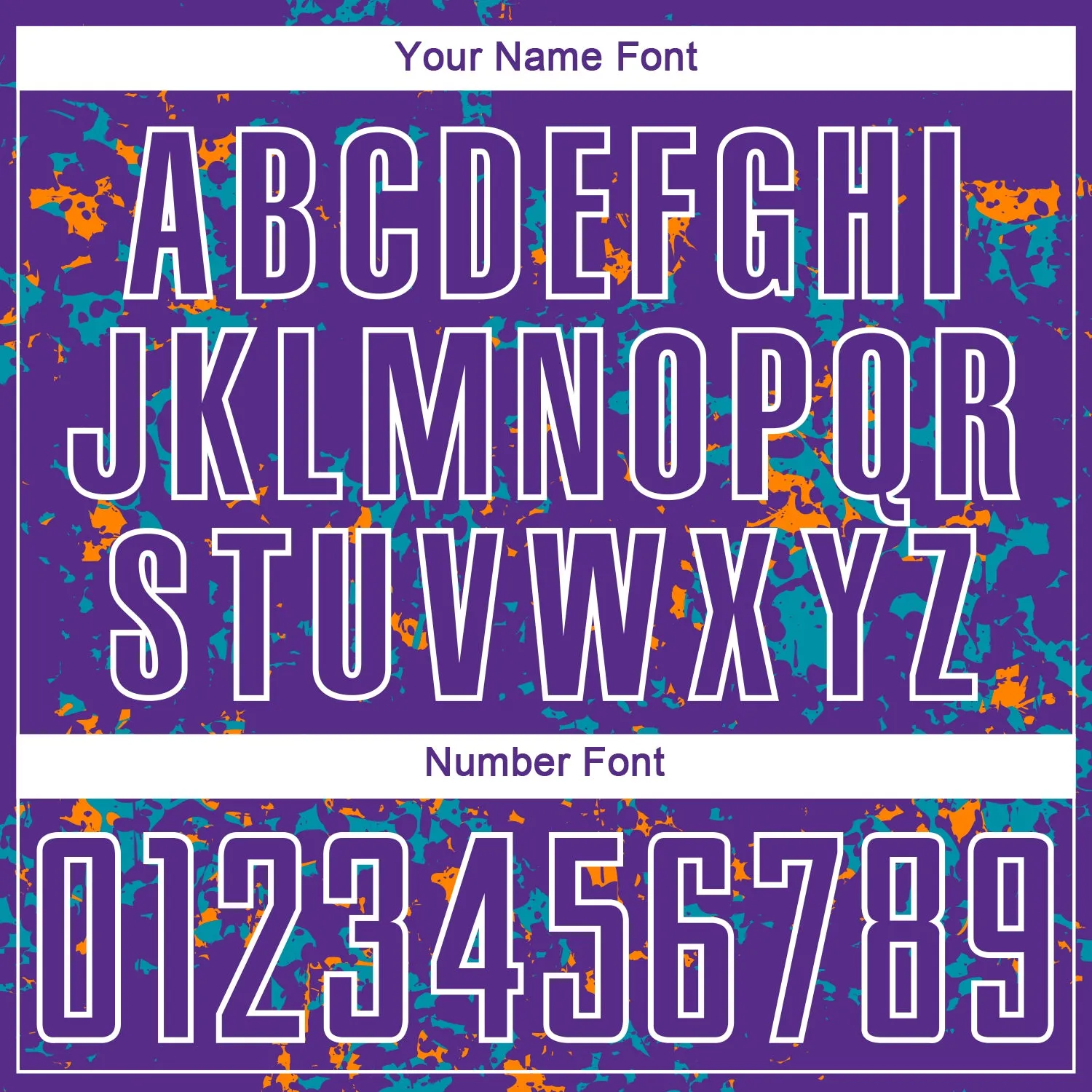 Custom Purple Bay Orange-Teal Abstract Fragment Art Sublimation Soccer Uniform Jersey