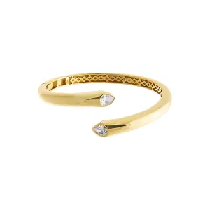 CZ Open Claw Bangle Bracelet