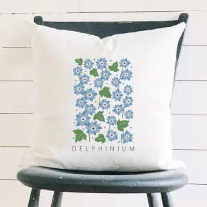 Delphinium (Garden Edition) - Square Canvas Pillow