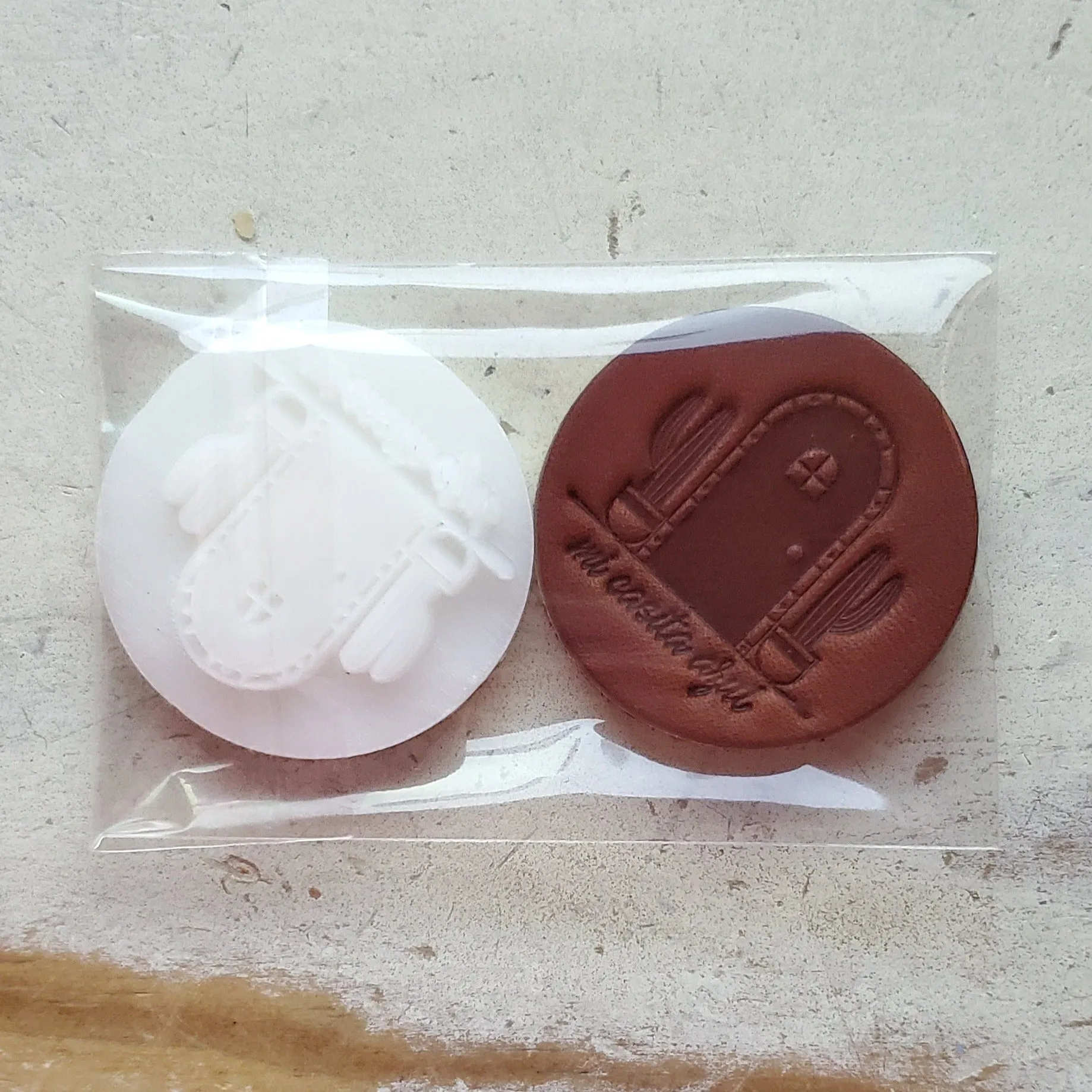 Delrin Leather Stamp Custom Design - size small